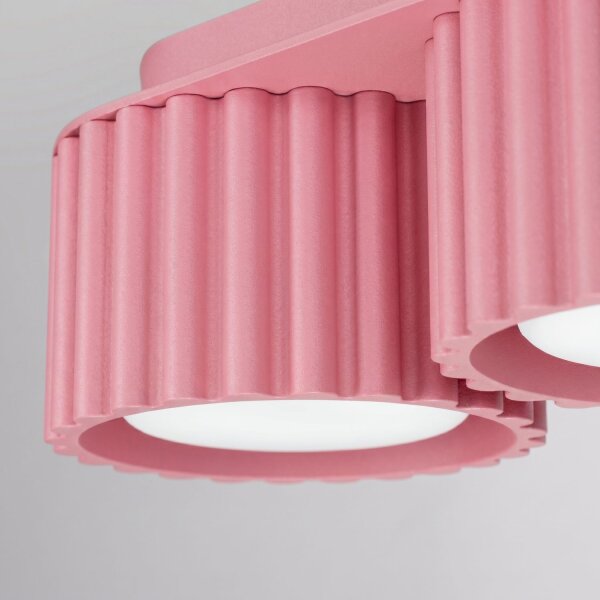 Deckenlampe 3-flammig Aluminium Rosa GX53 L:32,5 cm
