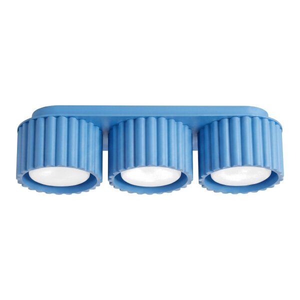 Deckenlampe 3-flammig Aluminium Hellblau GX53 L:32,5 cm
