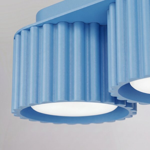 Deckenlampe 3-flammig Aluminium Hellblau GX53 L:32,5 cm