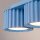 Deckenlampe 3-flammig Aluminium Hellblau GX53 L:32,5 cm