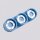 Deckenlampe 3-flammig Aluminium Hellblau GX53 L:32,5 cm