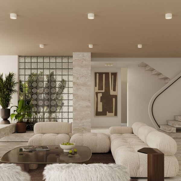 Deckenlampe Aluminium Beige GX53 L:32,4 cm modern