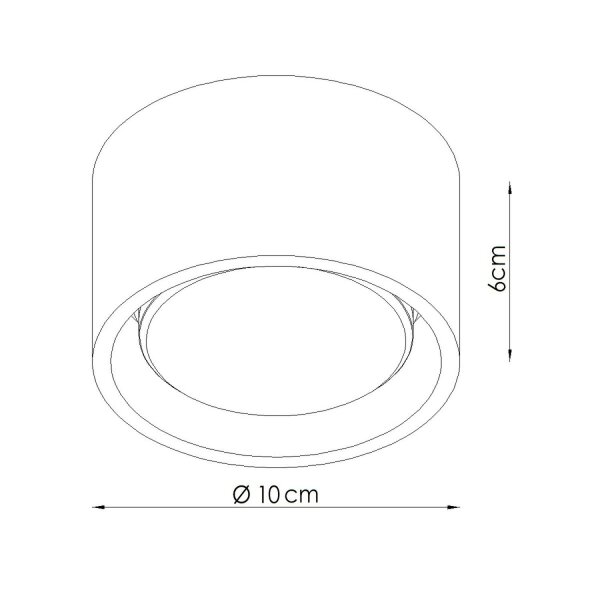 Deckenleuchte Aluminium Burgund GX53 Ø10 cm modern