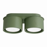 Deckenlampe 2-flammig Aluminium Olivgr&uuml;n GX53 L:21 cm
