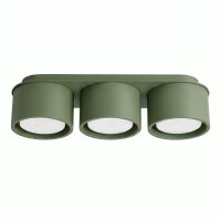 Deckenlampe 3-flammig Aluminium Olivgr&uuml;n GX53 L:32,4 cm