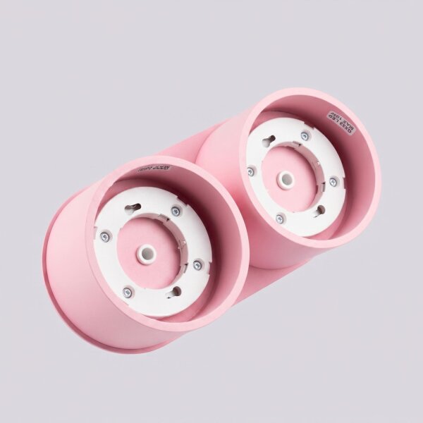 Deckenleuchte 2-flammig Aluminium Rosa GX53 L:21 cm