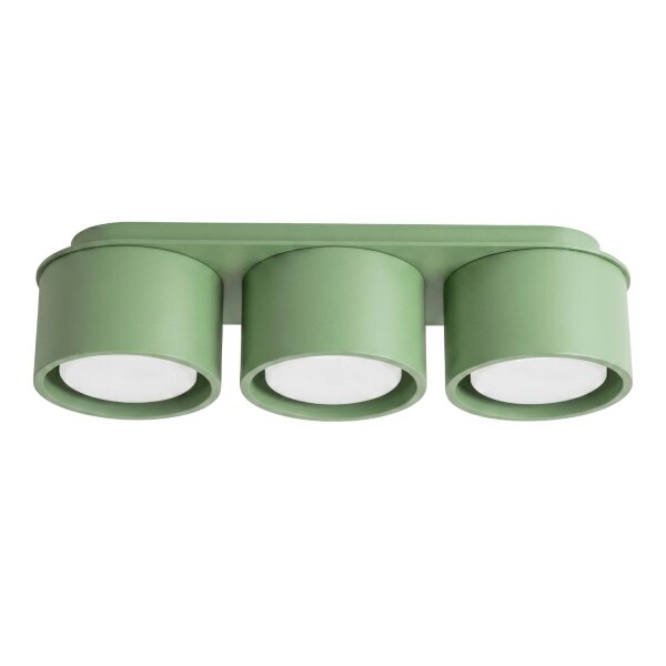 Deckenleuchte 3-flammig Aluminium Salbei GX53 L:32,4 cm