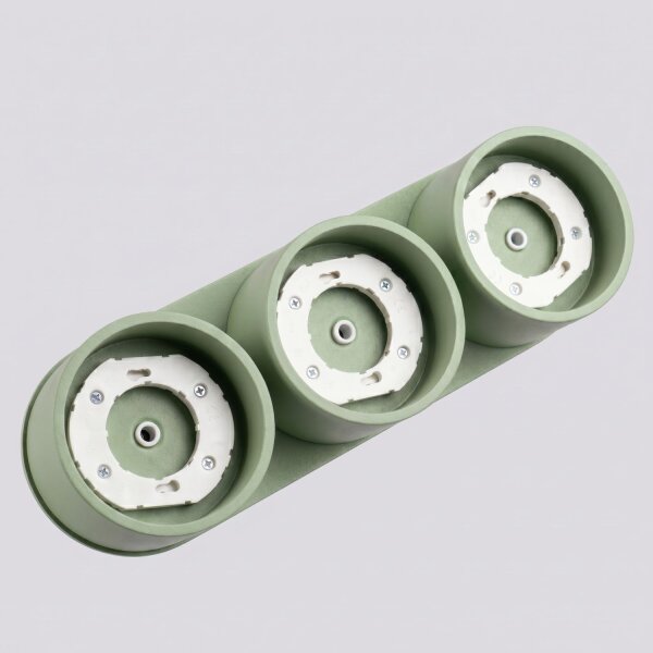 Deckenleuchte 3-flammig Aluminium Salbei GX53 L:32,4 cm