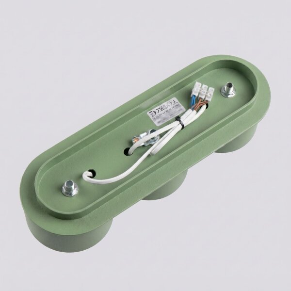 Deckenleuchte 3-flammig Aluminium Salbei GX53 L:32,4 cm