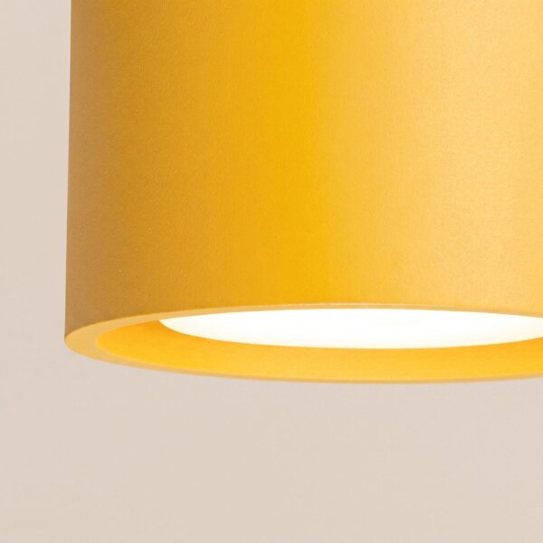Deckenlampe 3-flammig Aluminium Gelb GX53 L:32,4 cm