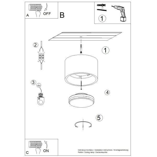 Deckenlampe Aluminium Braun GX53 Ø10 cm modern