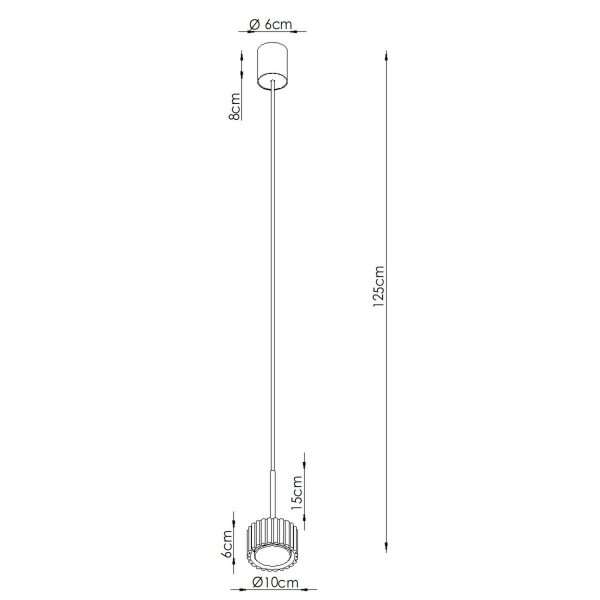 Hängelampe Aluminium Pfirsich GX53 Ø10 cm rund