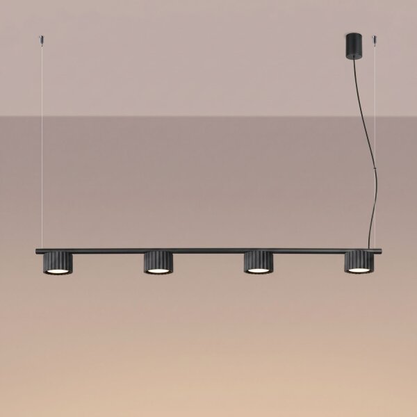 Pendelleuchte Aluminium Schwarz GX53 L:122 cm