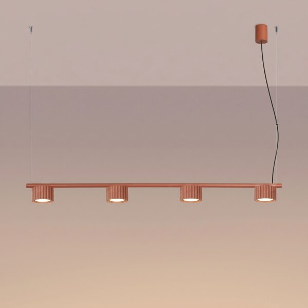 Pendelleuchte Aluminium Ocker GX53 L:122 cm modern