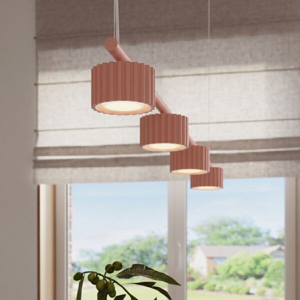 Pendelleuchte Aluminium Pfirsich GX53 L:122 cm modern
