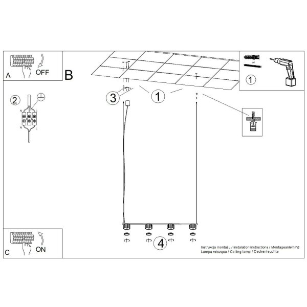 Pendelleuchte Aluminium Rot GX53 L:122 cm modern