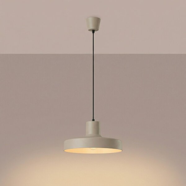 Pendelleuchte Stahl Taupe E27 Ø35 cm modern rund