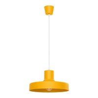 Pendelleuchte Stahl Gelb E27 &Oslash;35 cm modern rund