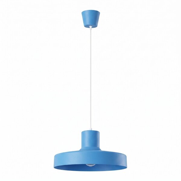 Pendelleuchte Stahl Hellblau E27 Ø35 cm modern rund