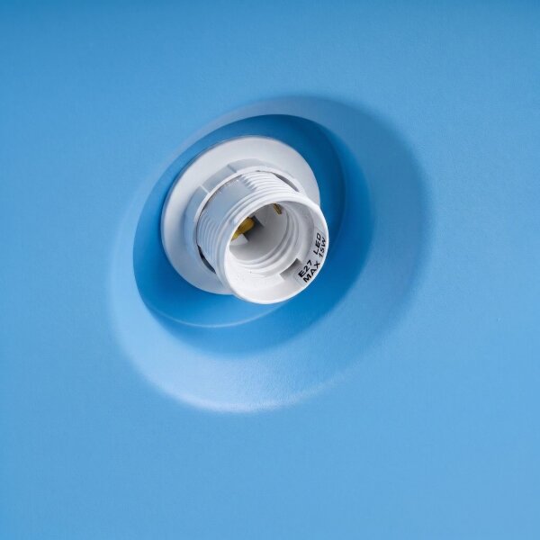 Pendelleuchte Stahl Hellblau E27 Ø35 cm modern rund