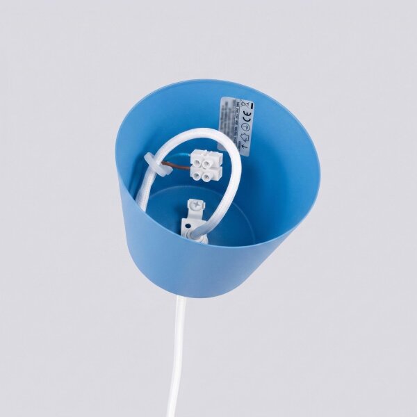 Pendelleuchte Stahl Hellblau E27 Ø35 cm modern rund