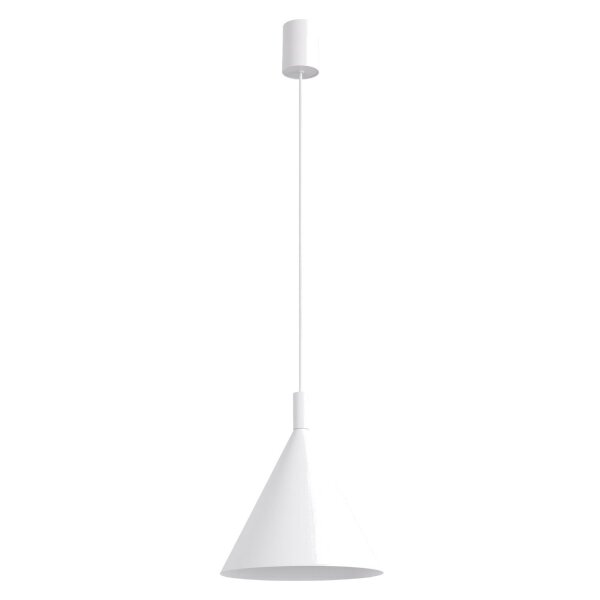 Hängelampe Stahl Weiß E27 Ø24,5 cm modern rund