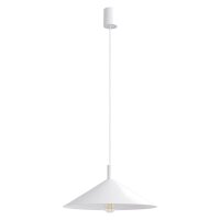 Pendelleuchte Stahl Wei&szlig; E27 &Oslash;40 cm modern rund