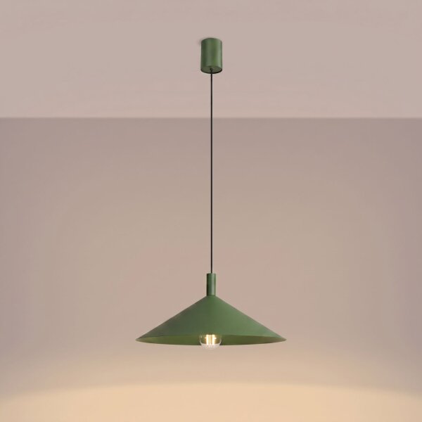 Pendelleuchte Stahl Olivgrün E27 Ø40 cm modern