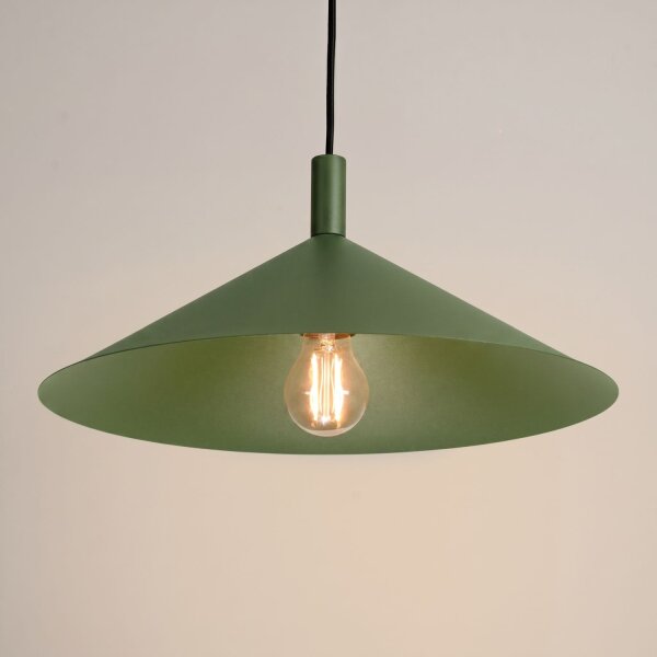 Pendelleuchte Stahl Olivgrün E27 Ø40 cm modern