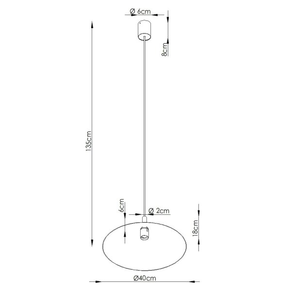 Hängelampe Stahl Ocker E27 Ø40 cm modern rund