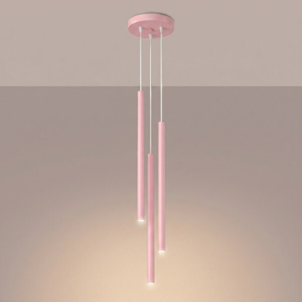 Pendelleuchte Stahl Rosa G9 Ø19,5 cm modern rund