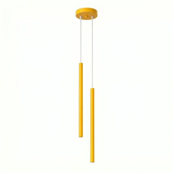 Pendelleuchte Stahl Gelb G9 Ø15 cm modern rund