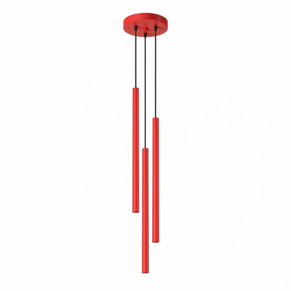 Pendelleuchte Stahl Rot G9 Ø19,5 cm modern rund