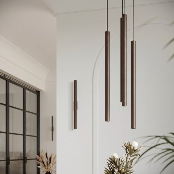 Pendelleuchte Stahl Braun G9 Ø19,5 cm modern rund