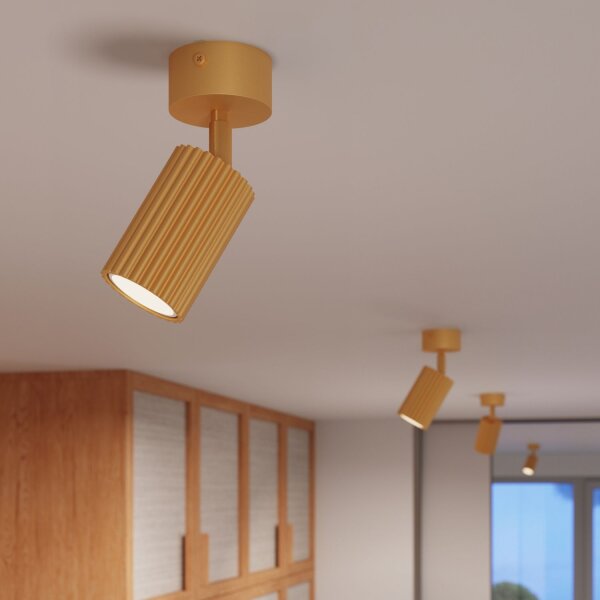 Deckenstrahler verstellbar Aluminium Gold GU10 Ø6,5 cm