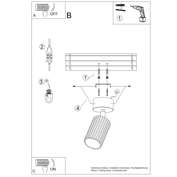 Deckenspot flexibel Aluminium Schwarz GU10 Ø6,5 cm