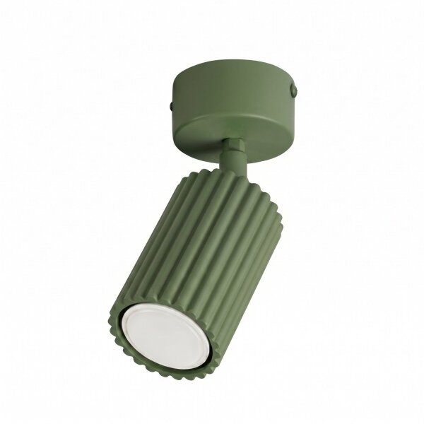 Deckenspot verstellbar Aluminium Olivgrün GU10 Ø6,5 cm