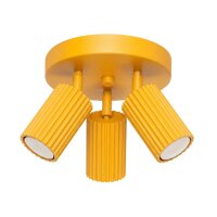 Deckenstrahler schwenkbar Aluminium Gelb GU10 &Oslash;19,5 cm