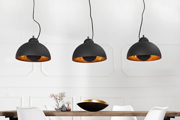 Esszimmer Lampe Pendelleuchte Schwarz Retro E27