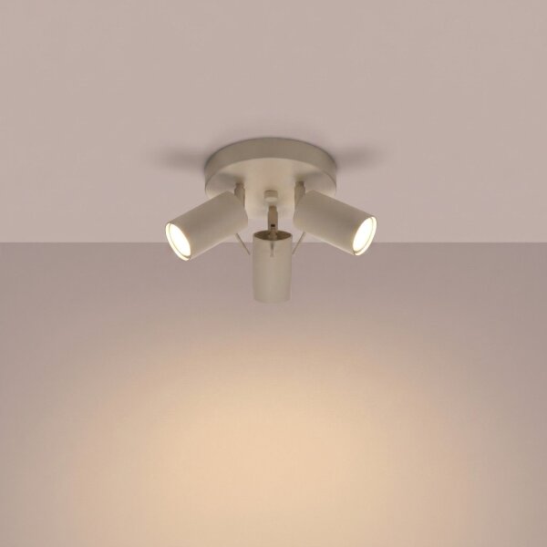 Deckenspot verstellbar Stahl Taupe GU10 L:25,7 cm