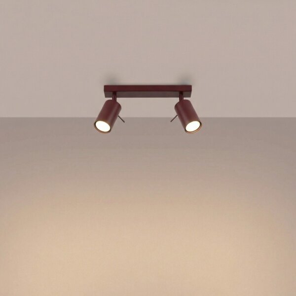 Deckenspot flexibel Stahl 2-flammig GU10 L:30 cm