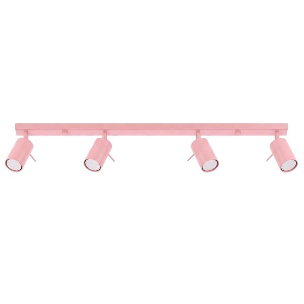 Deckenspot flexibel 4-flammig Stahl Rosa GU10 L:80 cm