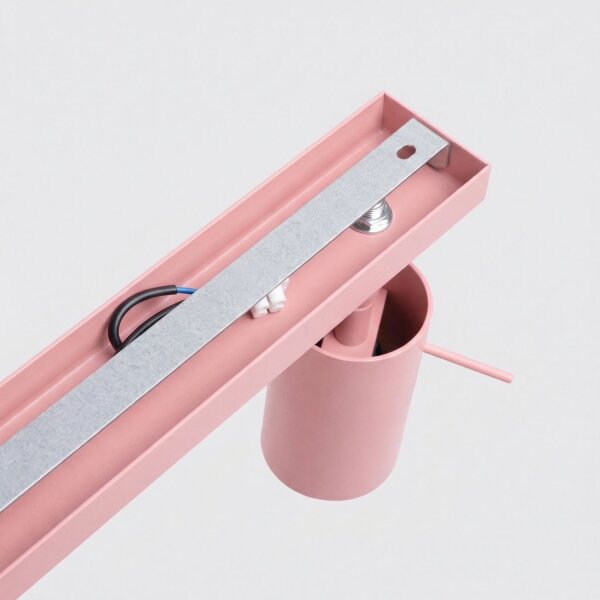 Deckenspot flexibel 4-flammig Stahl Rosa GU10 L:80 cm