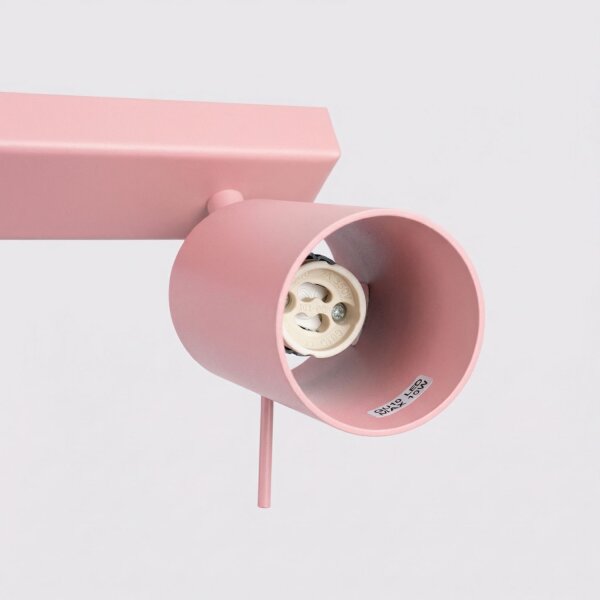 Deckenspot flexibel 4-flammig Stahl Rosa GU10 L:80 cm
