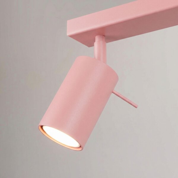 Deckenspot flexibel 4-flammig Stahl Rosa GU10 L:80 cm