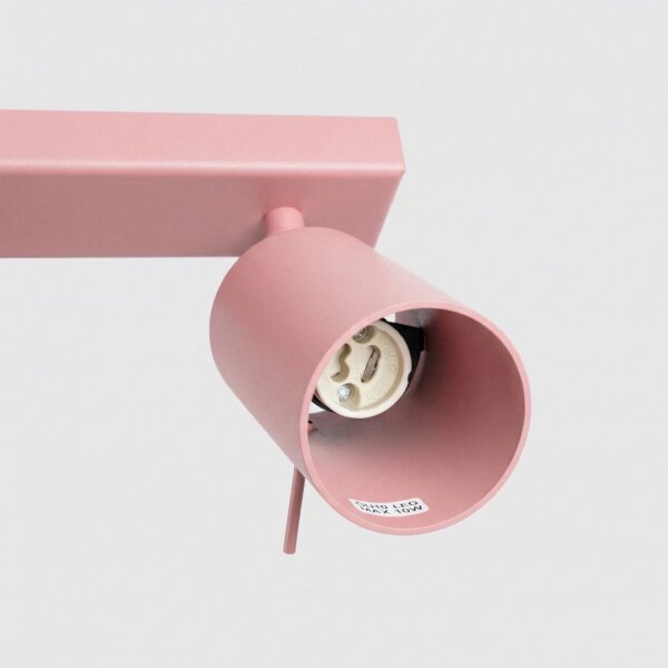 Deckenstrahler 6-flammig Stahl Rosa GU10 L:118 cm