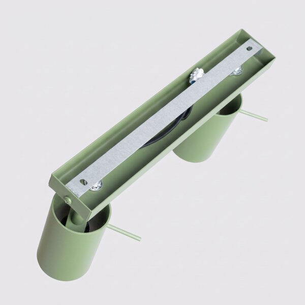 Deckenspot verstellbar 2-flammig Stahl GU10 L:30 cm