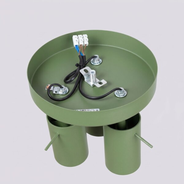 Deckenspot schwenkbar Stahl Salbei GU10 L:25,7 cm