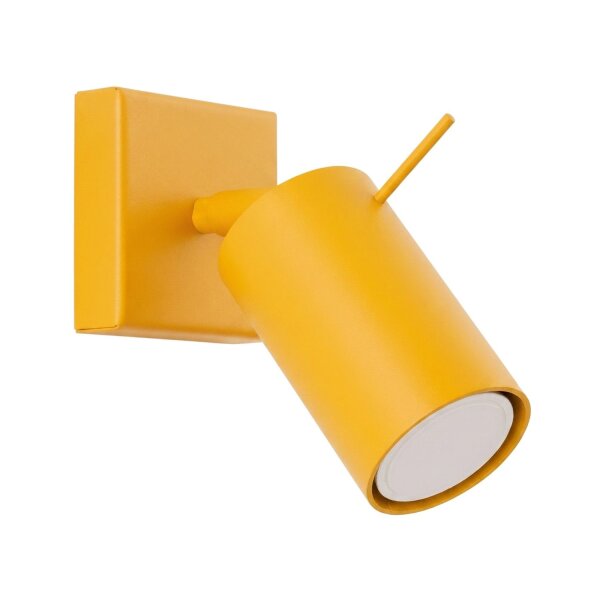 Wandspot verstellbar Stahl Gelb GU10 B:8 cm blendarm