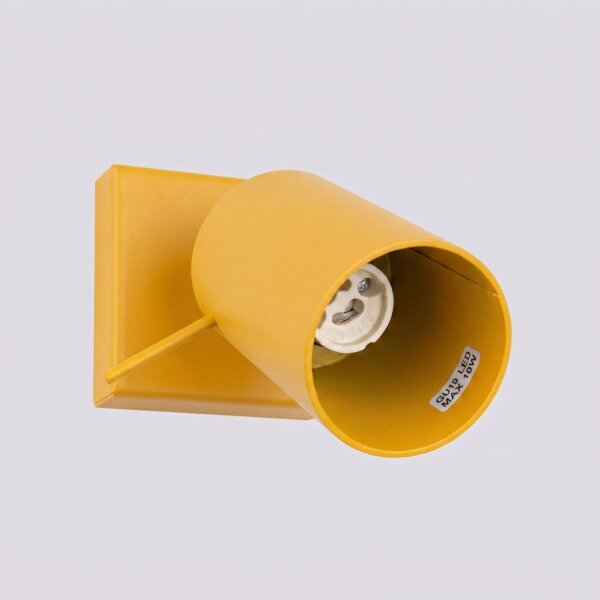 Wandspot verstellbar Stahl Gelb GU10 B:8 cm blendarm